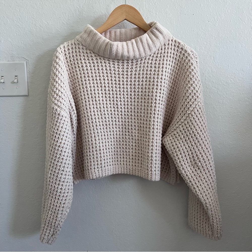 Aakaa Cream Knit Cowlneck Sweater